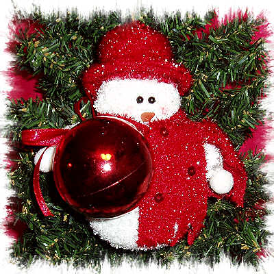 plush snowman ornament