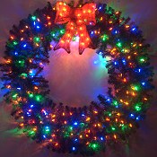 4 Foot Color Changing L.E.D. Prelit Christmas Wreath