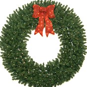 6 Foot (72 inch) Prelit Christmas Wreath