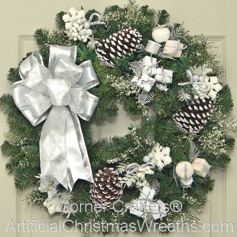 WHITE CHRISTMAS WREATH | ArtificialChristmasWreaths.com | CHRISTMAS WREATHS