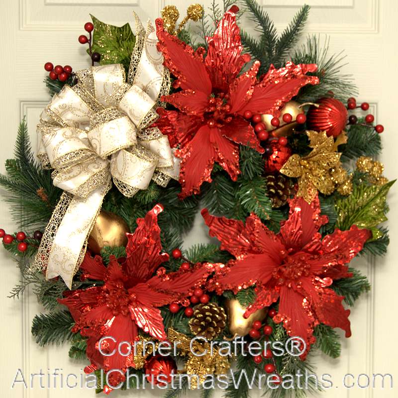 CHRISTMAS ELEGANCE WREATH | ArtificialChristmasWreaths.com | CHRISTMAS ...